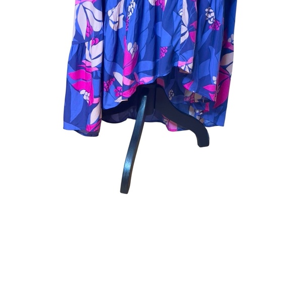 Abel the Label Anthropologie flutter sleeve high low midi dress bold floral XS - Picture 7 of 12